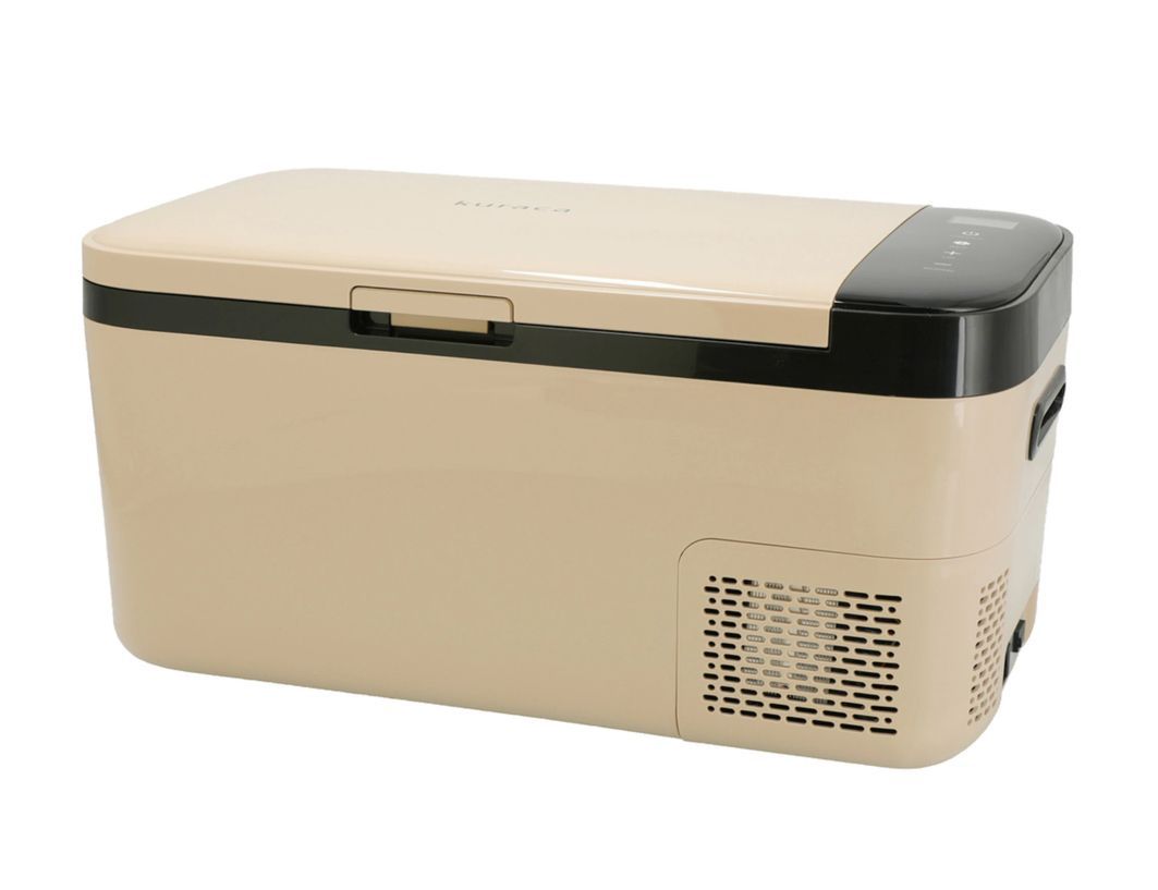 ● Kuraca KFERA-20-BE ベージュ ポータブル冷蔵庫 20L 小型 冷凍庫 AC100V DC12|24V キャンプ アウトドア 20