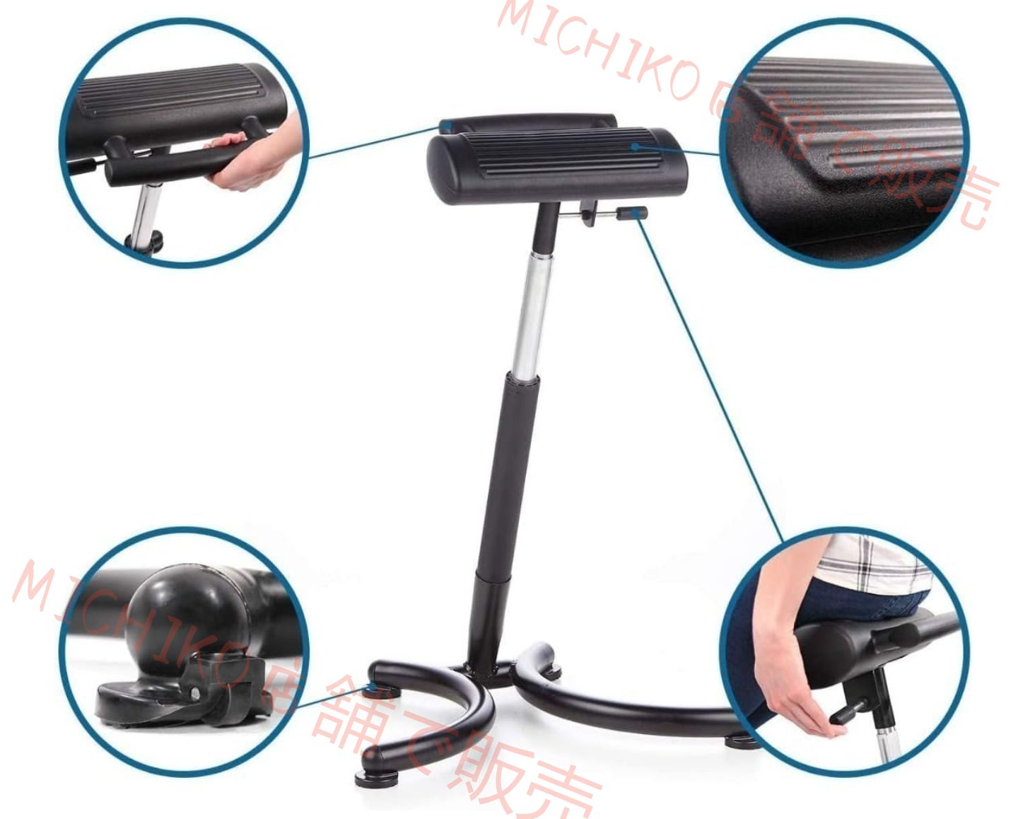 背中の痛みや緊張に逆らって 滑り止めのボトムパッド