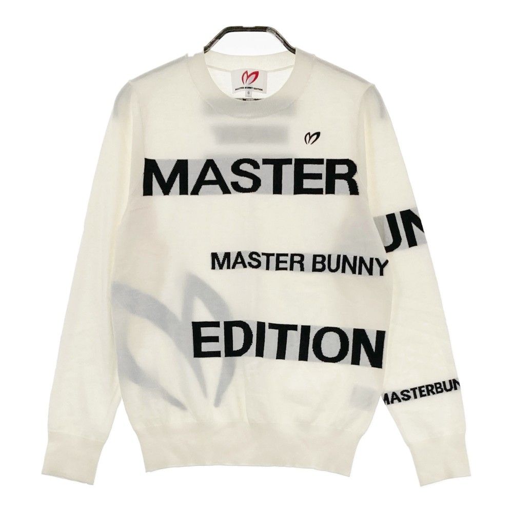 サイズ 0 MASTER BUNNY EDITION マスターバニーエディション ウール混 ニットセーター 総柄 ホワイト系 240101447031 ゴルフウェア レディース ストスト