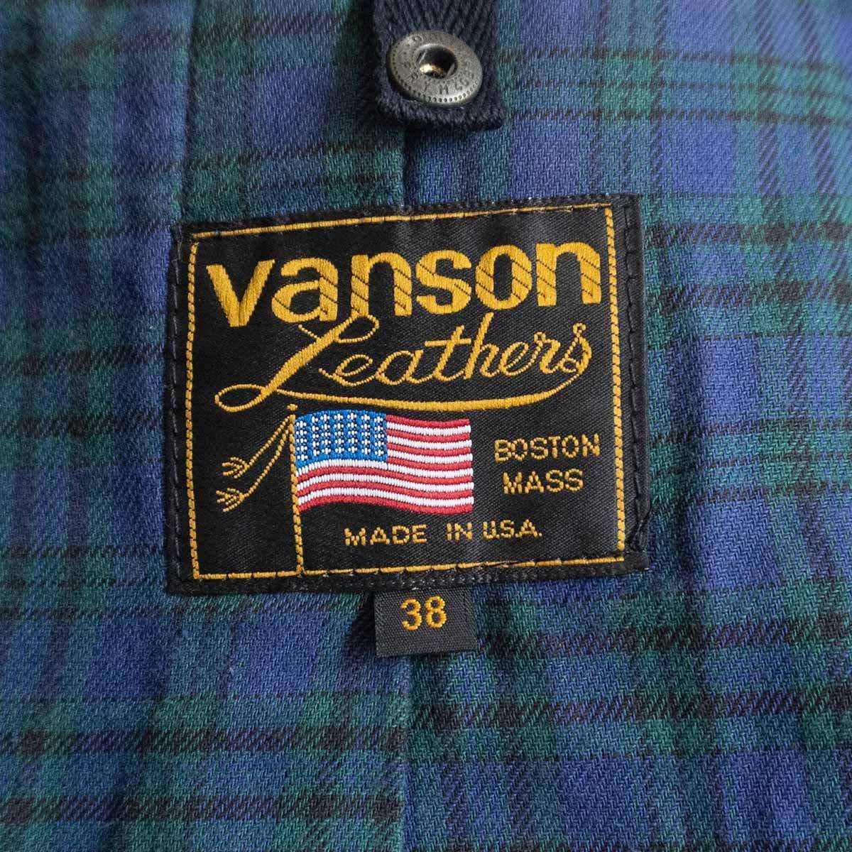 美品】 VANSON 【COMT シングルライダースジャケット】38 レザー