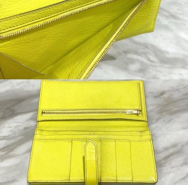 美品☆　エルメス　ベアンスフレ　ライム　シェーブル　長財布　□R刻印 楽天市場】【中古】【メンテナンス保証付】HERMES／エルメス