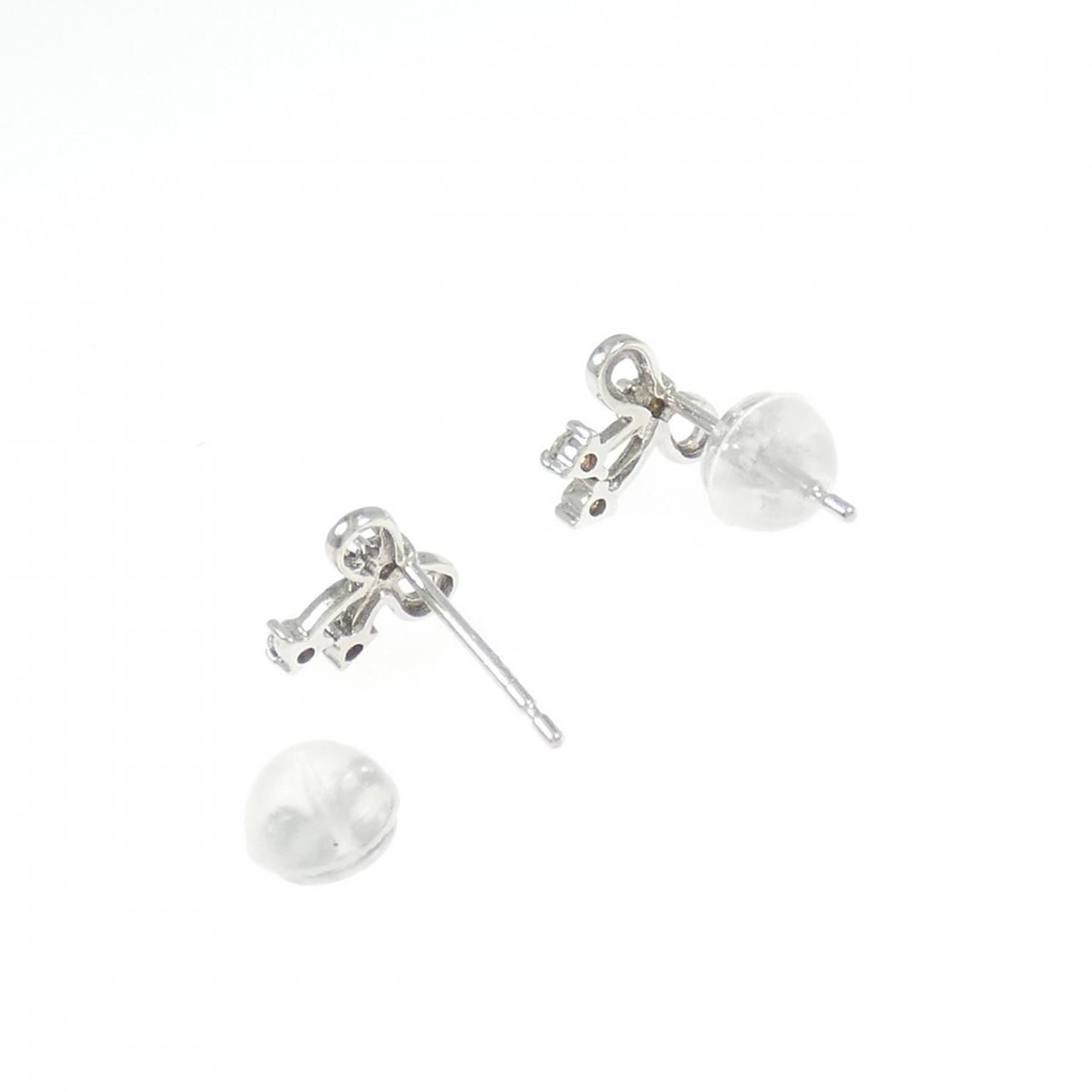K18WG リボン ダイヤモンド ピアス 0.10CT FORTGASGNV_COM_BR
