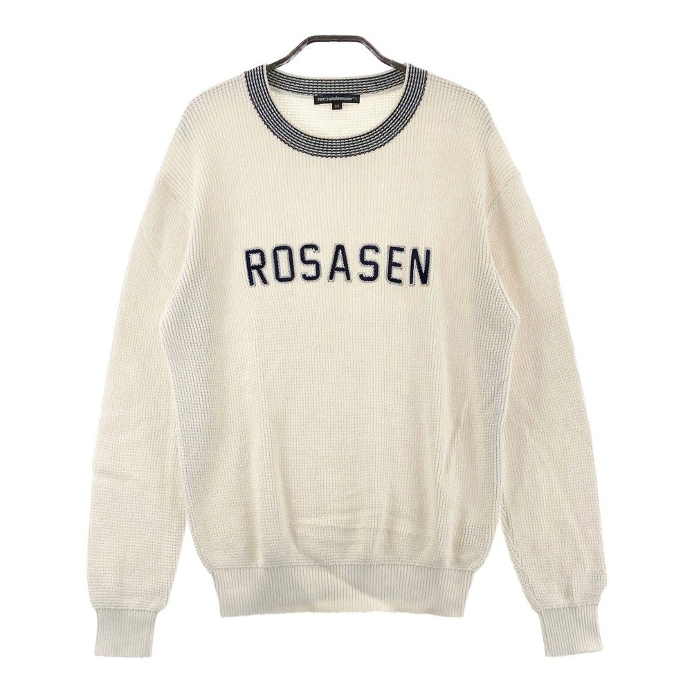 サイズ：50 ROSASEN ロサーセン  ニットセーター ウール混  ホワイト系 [240101357335] ゴルフウェア メンズ ストスト