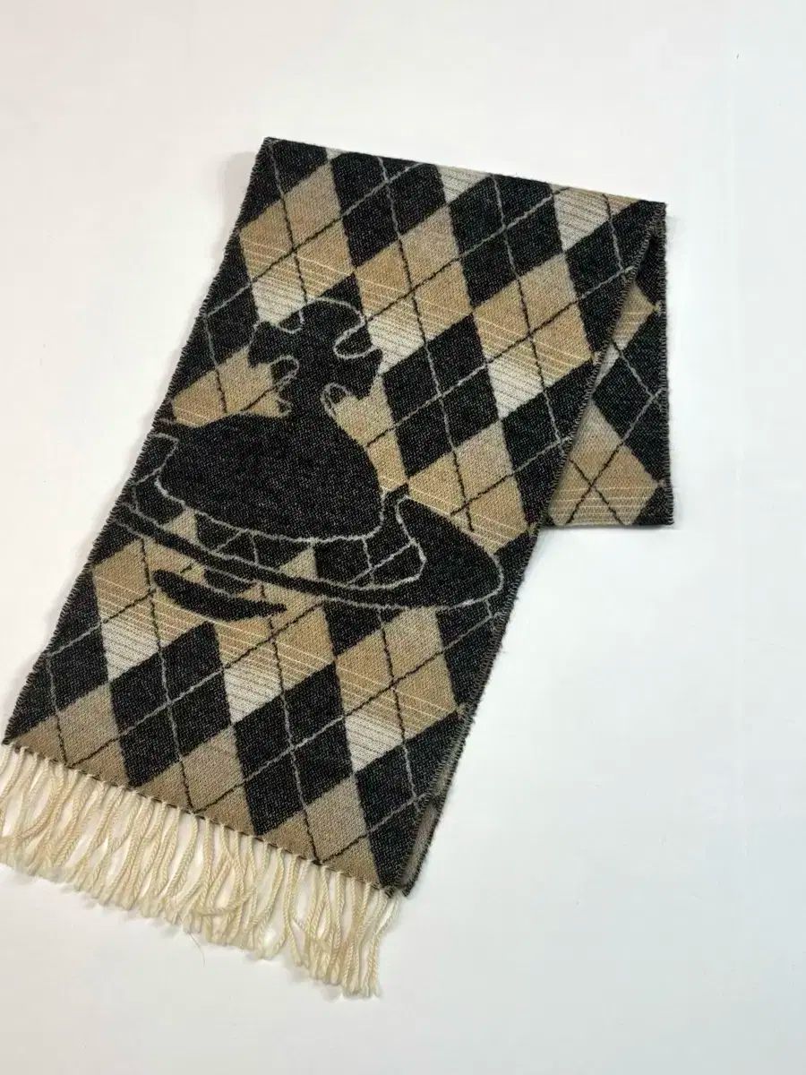 ヴィヴィアンウエストウッド ロゴ パッチ マフラー ネイビーブルー  