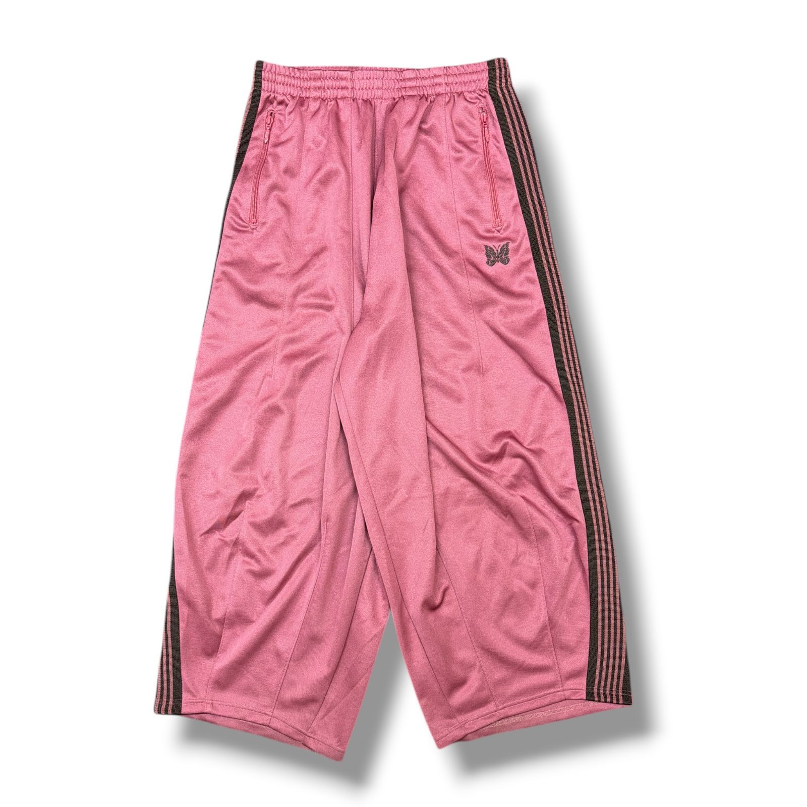 参考上代23100円 Needles 23SS H.D. Track Pant ヒザデルトラックパンツ イージーパンツ ニードルス MR290 ピンク S 99984A7