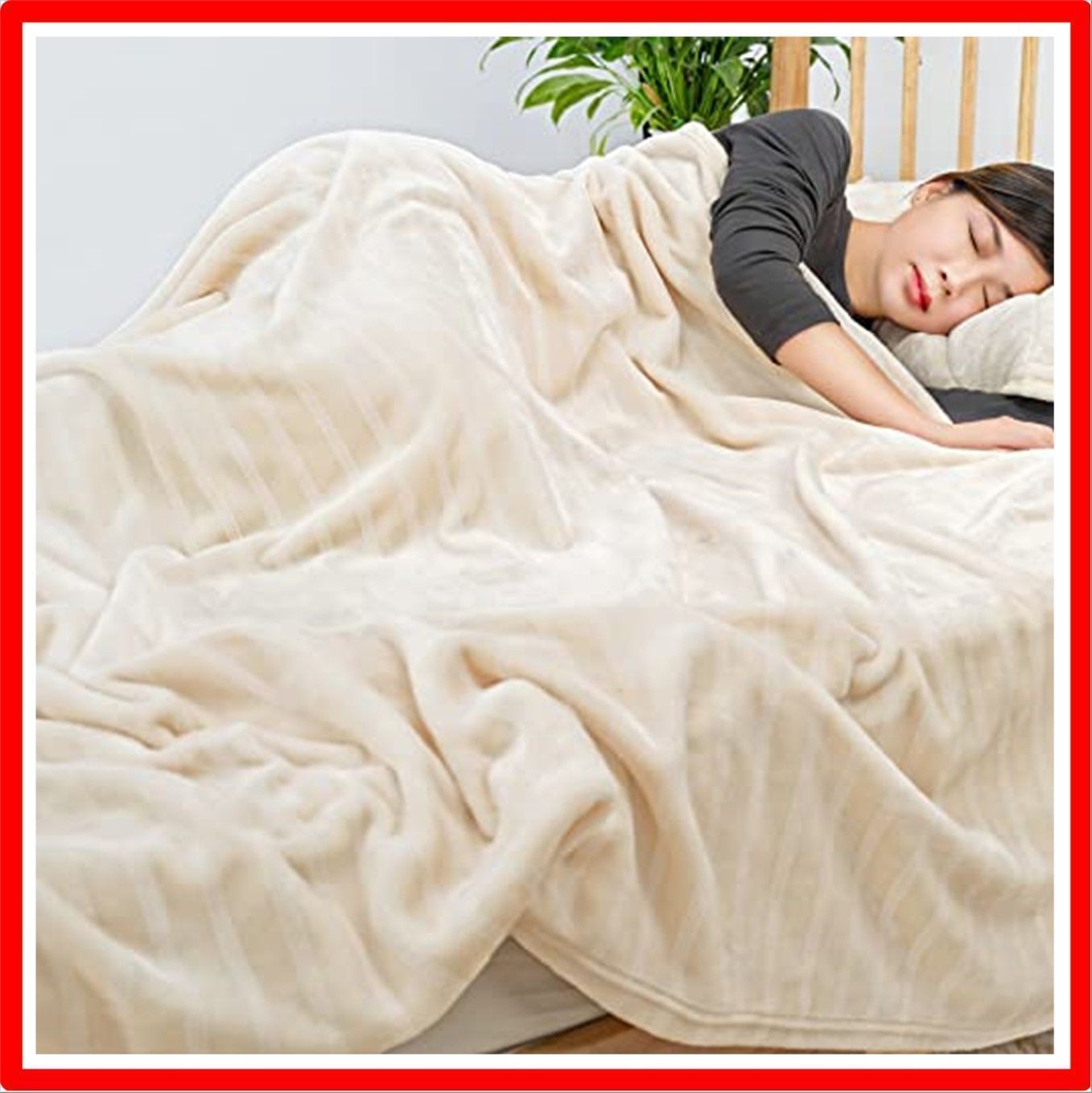 【セール中】beige_シングル140×200 毛布 シングル ブランケット