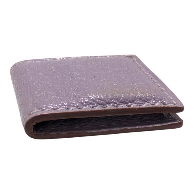 エルメス シェーブル マグネット式 マネークリップ レザー パープル