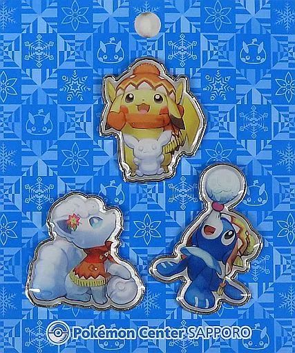 中古】バッジ・ピンズ ピカチュウ＆アローラロコン＆アシマリ