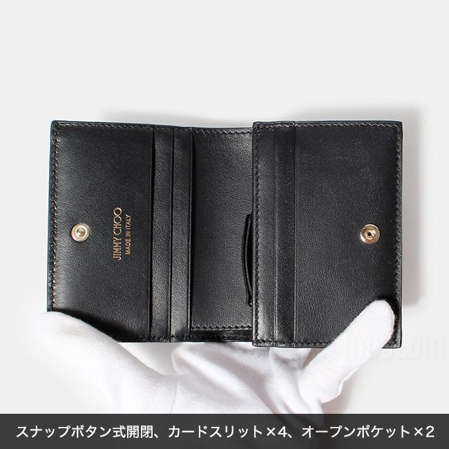 新品未使用】ジミーチュウ JIMMY CHOO 二つ折り財布 HANNE JC LOGO