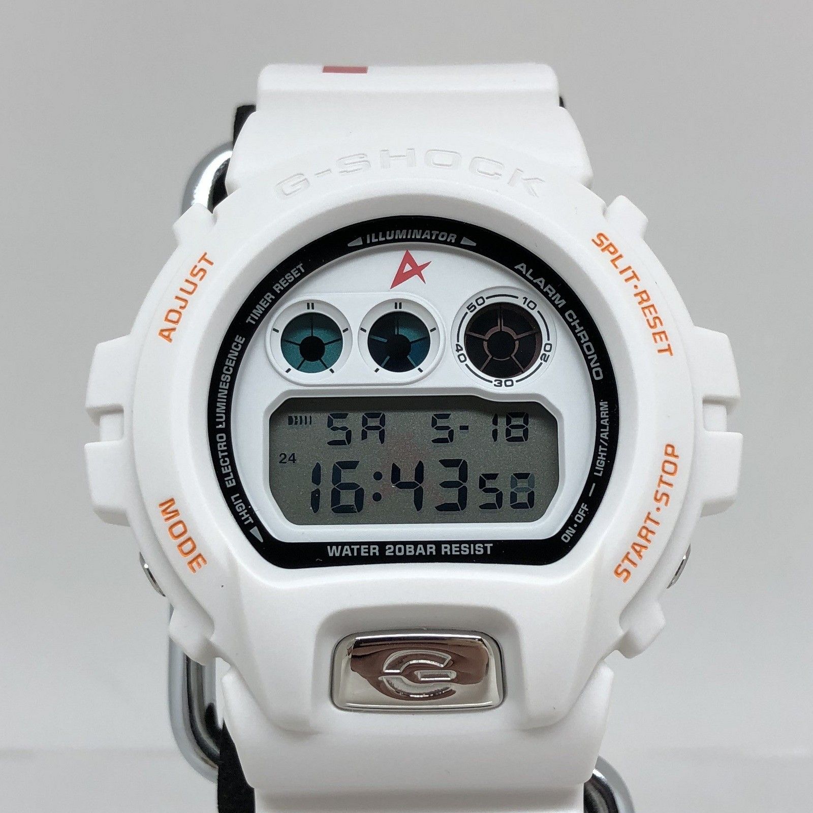 G-SHOCK ジーショック CASIO カシオ 腕時計 DW-6900 機動戦士ガンダム 逆襲のシャア アムロ・レイ モデル ホワイト メンズ -  メルカリ