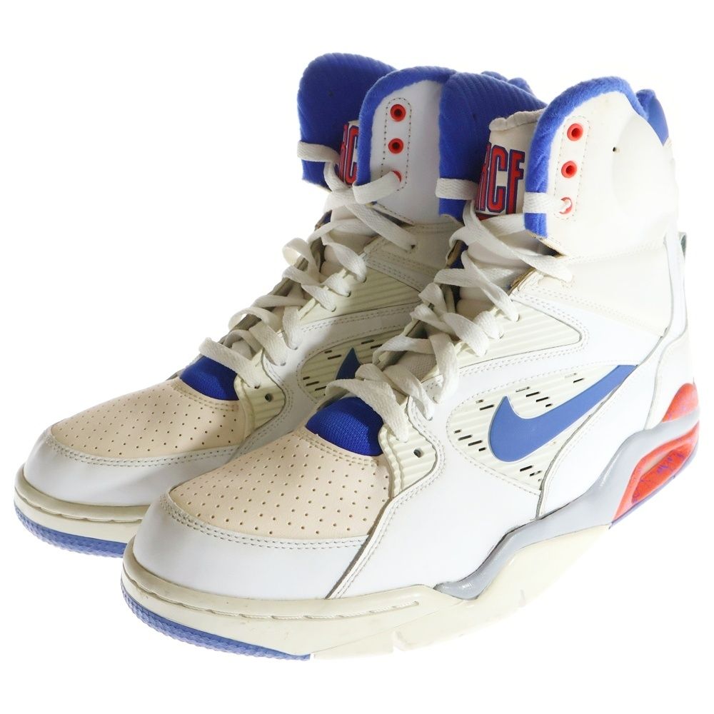 ナイキ ハイカットシューズ ホワイト/ブルー 新品タグ付き NIKE (ナイキ) 【観賞用2014年製】 AIR COMMAND FORCE エア