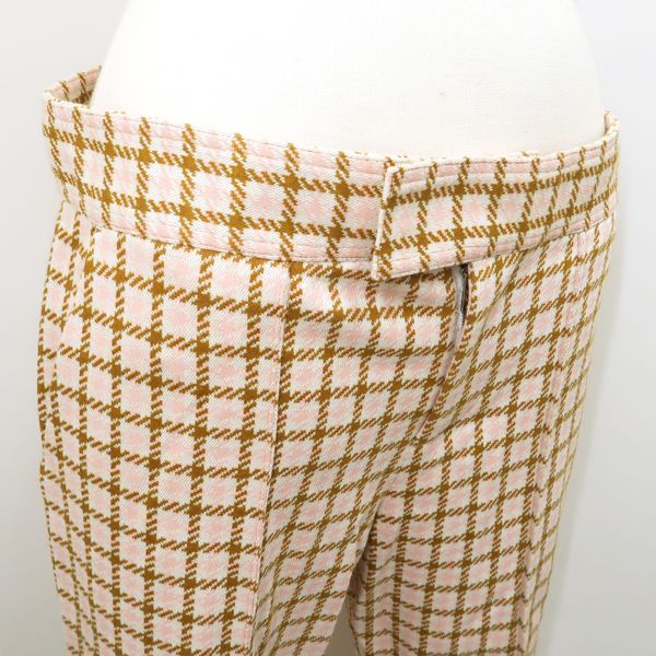 MARNI スラックス パンツ チェック柄 千鳥格子 センタープリーツ  