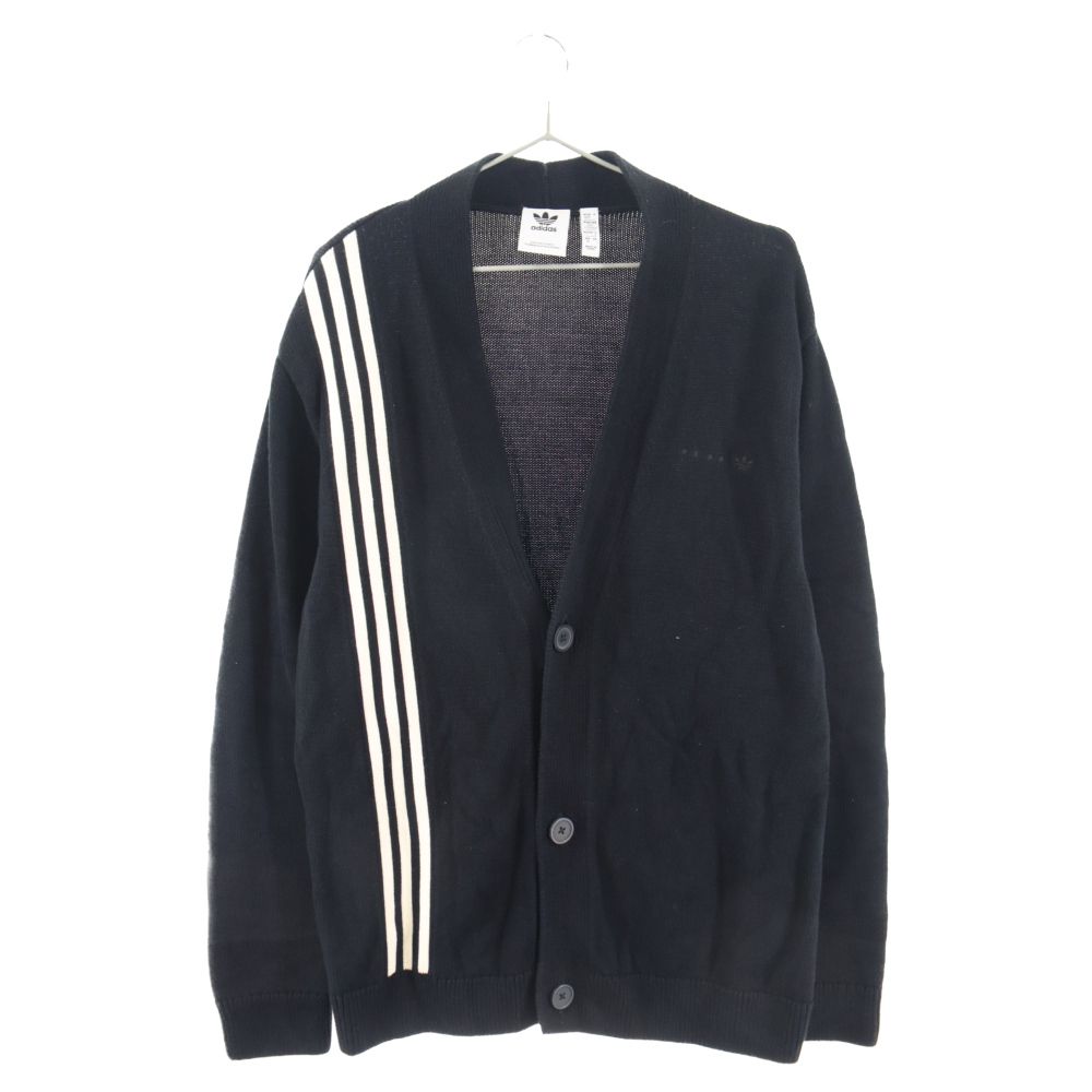 adidas (アディダス) 23SS Metro Cardigan Originals IC8409 メトロ オーバーサイズニットカーディガン ブラック
