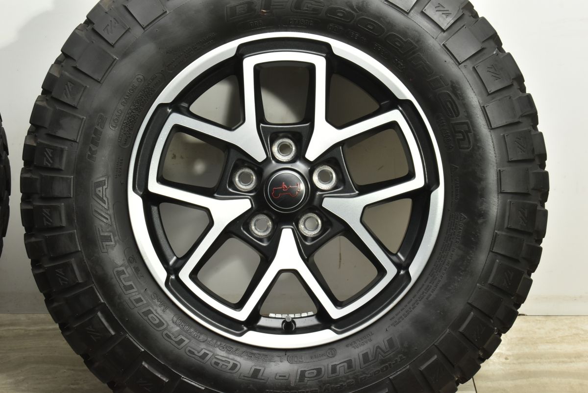 早い者勝ちの限定セール。 製 バリ溝 ジープ ラングラー ルビコン 純正 17in 7.5J 44.45 PCD127 BFグッドリッチ マッドテレーンT A KM2 LT255 75R17 無料配達