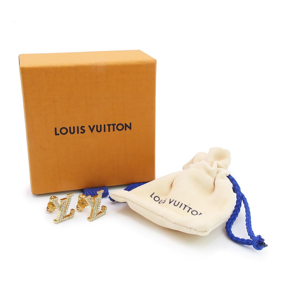 ルイ ヴィトン LV アイコニック ストラス ピアス ゴールド