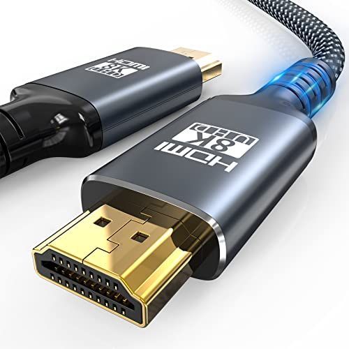 Eareyesail 8K HDMI 2.1 ケーブル 3 M，48Gbps 超高速ゲーミング 編組ケーブル サポート 8K@60HZ4K@120Hz，eARC，Dynamic HDR，HDCP 2.22.3，3D，VRR for 120fps モニター PS