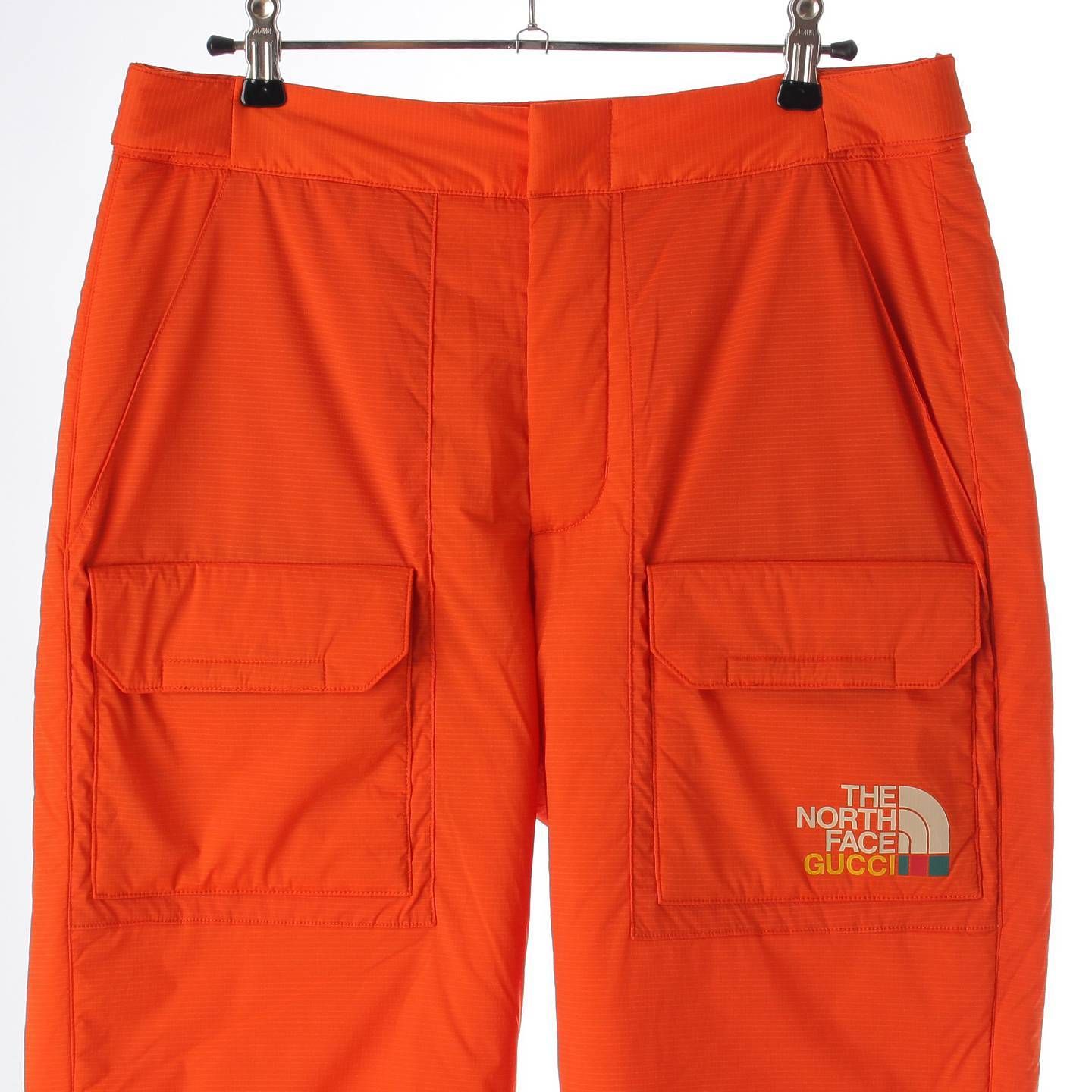 グッチ ノースフェイス コラボレーション パンツ ブラック×オレンジ XXS 
