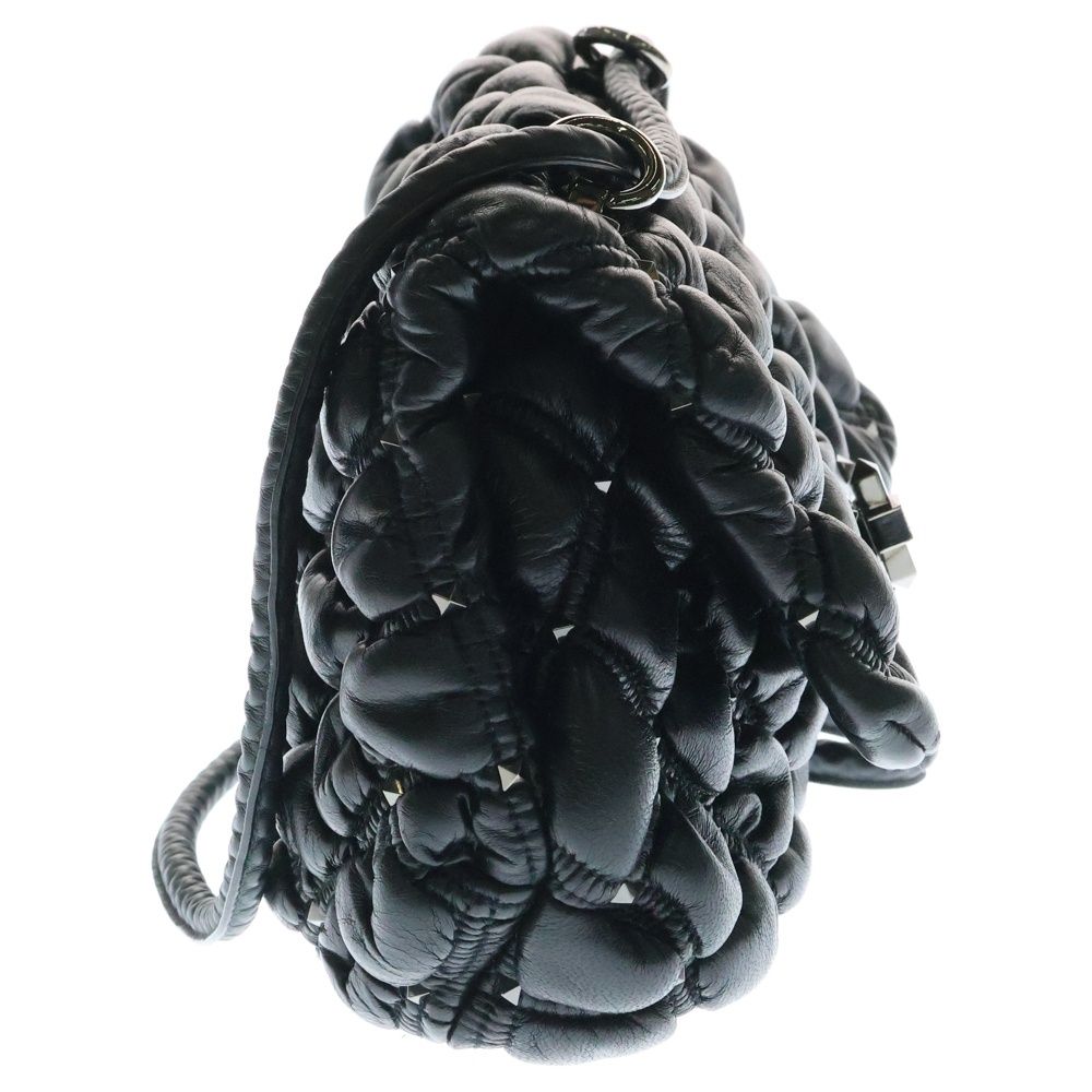 【美品】VALENTINO ヴァレンティノ　ロックスタッズ　チェーンショルダー VALENTINO (ヴァレンティノ) ロックスタッズ ラムスキン レザー