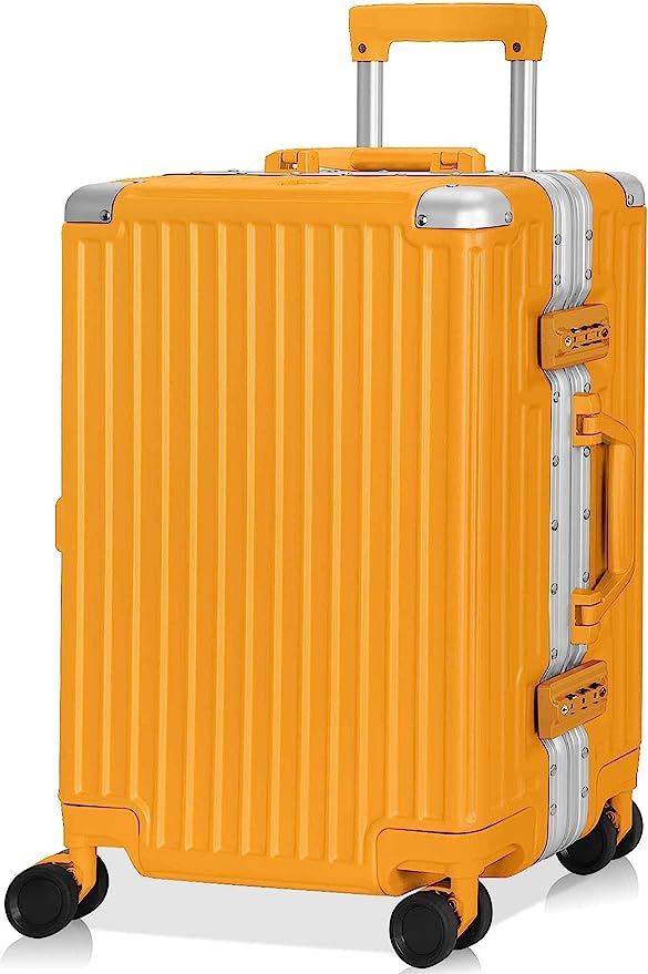 オレンジ [AnyZip] スーツケース キャリーバッグ キャリーケース 機内