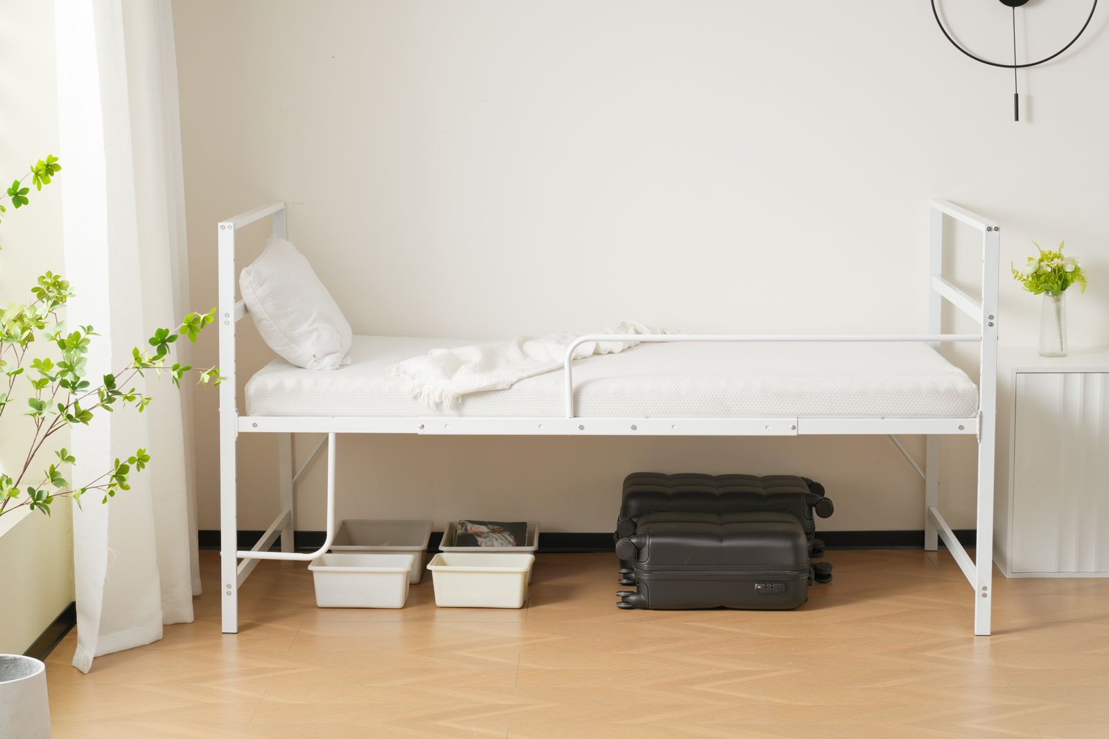 高さ110cm】ロフトベッド パイプベッド シングル システムベッド ロー