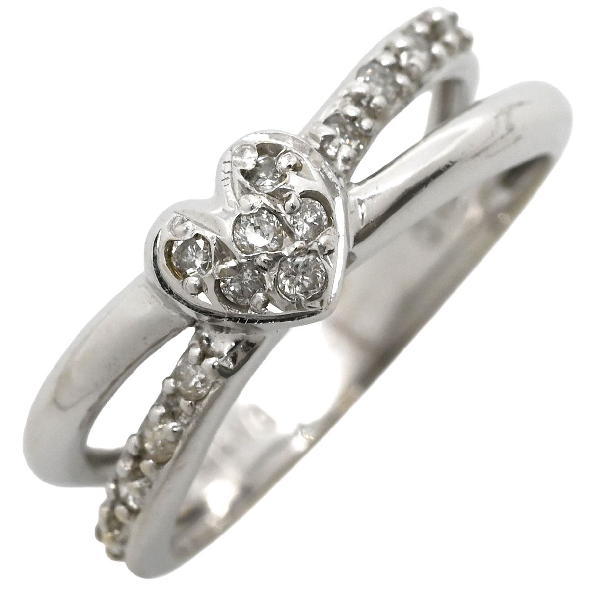 リング 指輪 ダイヤリング K14WG ダイヤモンド ホワイトゴールド  