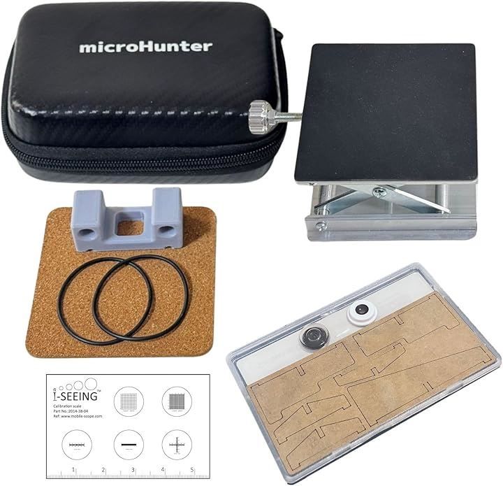 microHunter ミクロハンター ミクロハンターキットLite 拡張版キット 小形昇降台付き 顕微鏡 小学生 ハンディ スマホ デジタル