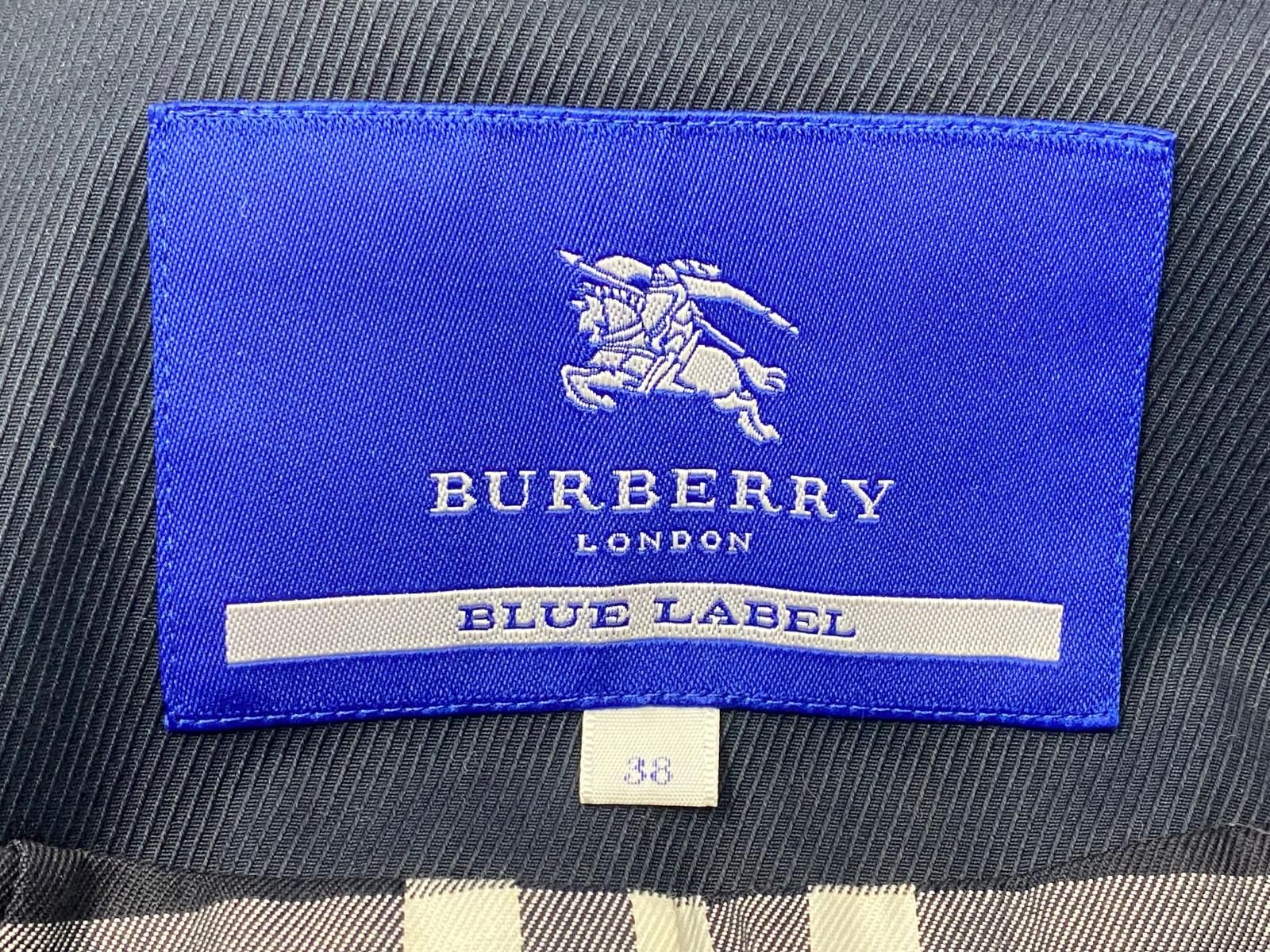 BURBERRY BLUE LABEL ネイビー コートワンピース 38 Burberry Blue