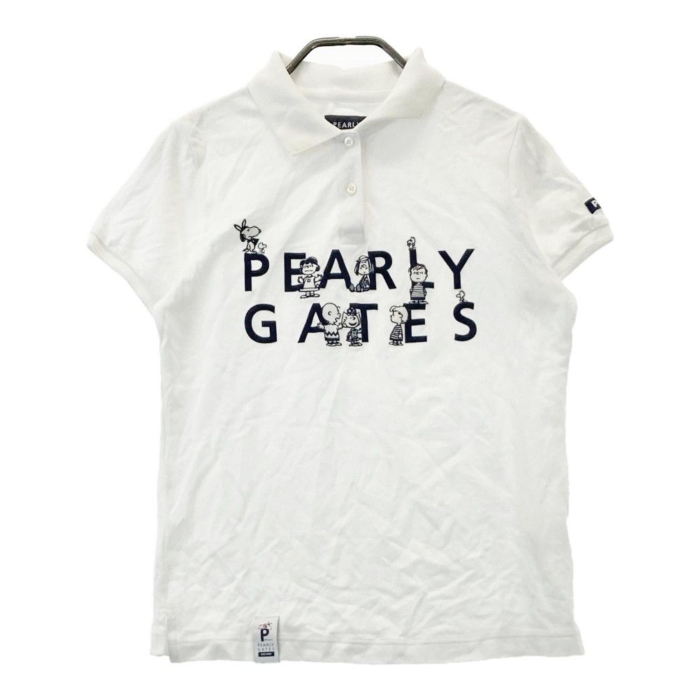 サイズ：0 PEARLY GATES パーリーゲイツ ×PEANUTS 半袖ポロシャツ 