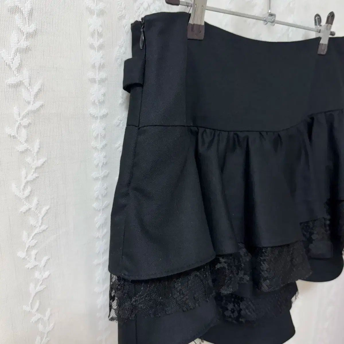 ティアード レース ヴィンテージ ミニ スカート 黒 ズボン a ライン フ CAMPINGPARCCENTRAL_COM