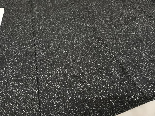 平和屋着物○上質な小紋 たたき染め 黒地 正絹 逸品 AAAV9112np - メルカリ