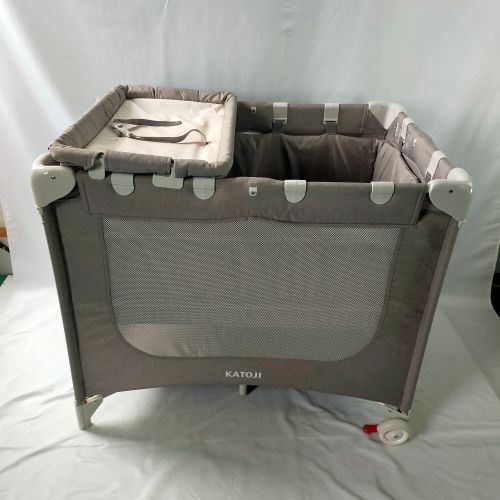KATOJI ポータブルベビーベッド(グレー) ポータブルベビーベッドおむつ