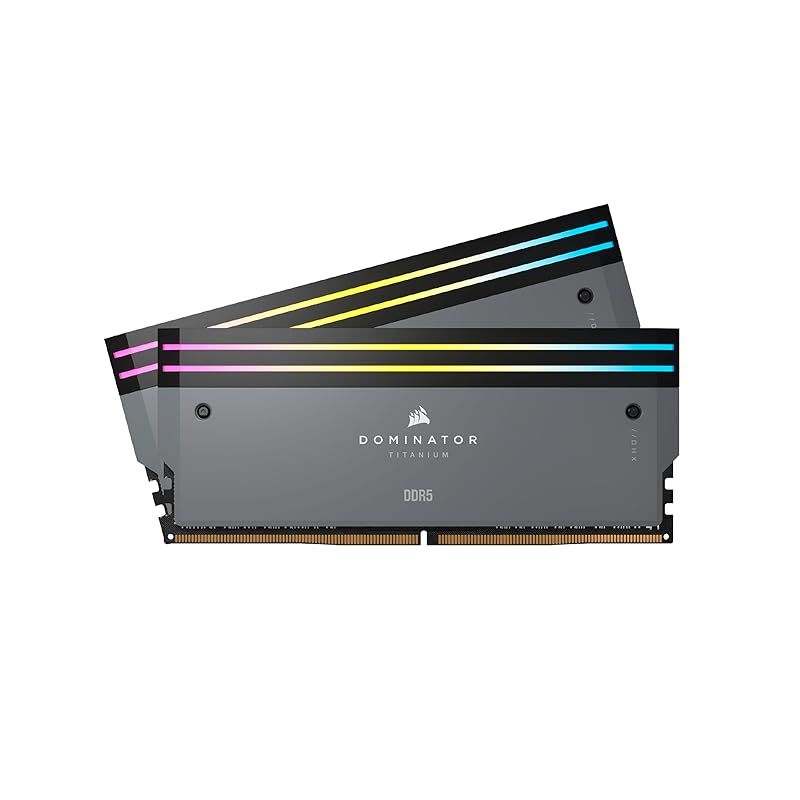 CORSAIR DDR5-6000MHz デスクトップPC用メモリ DOMINATOR TITANIUM DDR5シリーズ PC5-48000 AMD EXPOメモリキット 64GB グレー 32GB×2枚 CL30 CMP64GX5M2B6000 0