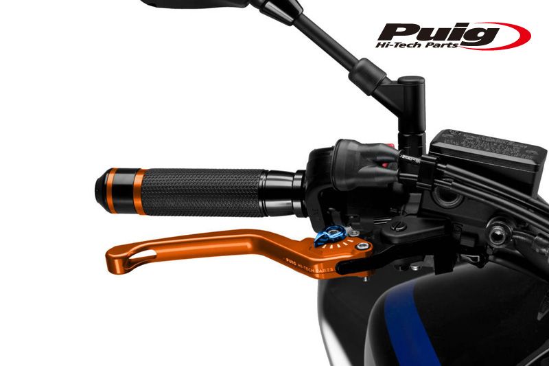 Puig(プーチ) 120TA220TA NON-FOLDABLE BRAKE u0026 CLUTCH LEVER 3.0 ORANGE/BLUE (固定タイプ) ブレーキ クラッチ セット