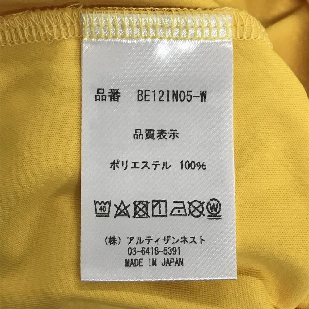 Resurrection レディース ゴルフシャツ S 新品未使用タグ付き‼️ 超美品】レザレクション 半袖ハイネックシャツ イエロー 地模様