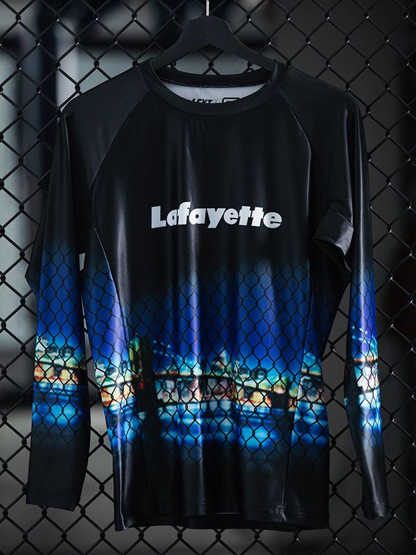 REVERSAL リバーサル 総柄デザイン 長袖 ラッシュガード 黒 M reversal リバーサル Tシャツ 4way LFYT エルエフワイティー ラッシュ