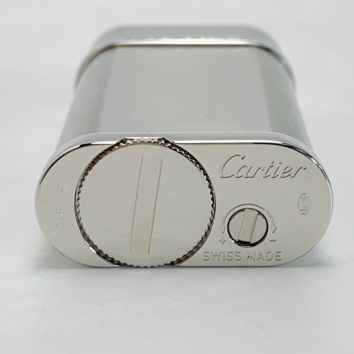Cartier カルティエ ゴドロン ヘアライン仕上 シルバー ガスライター  