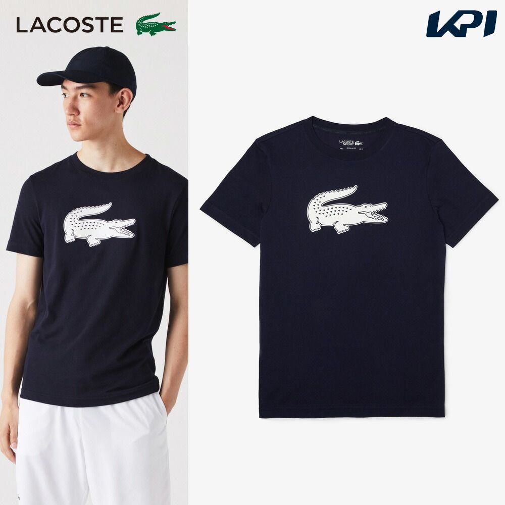 ラコステ LACOSTE テニスウェア メンズ コットンブレンド ウルトラドライロゴプリントTシャツ TH2042L-525 2025SS タオルキャンペーン対象