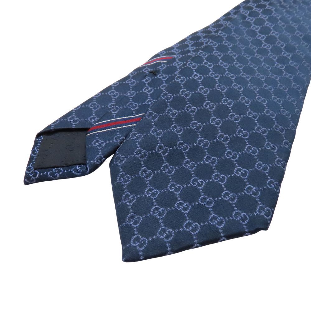 【中古】GUCCI グッチ シルクタイ &lrm;456520 4B002 4168 カラー:ネイビー メンズ レディース ユニセックス ウン メンズ レディース ユニセックス 誕生日 記念日 プレゼント 父の日 A2502819【無料ギフトラッピング承ります】