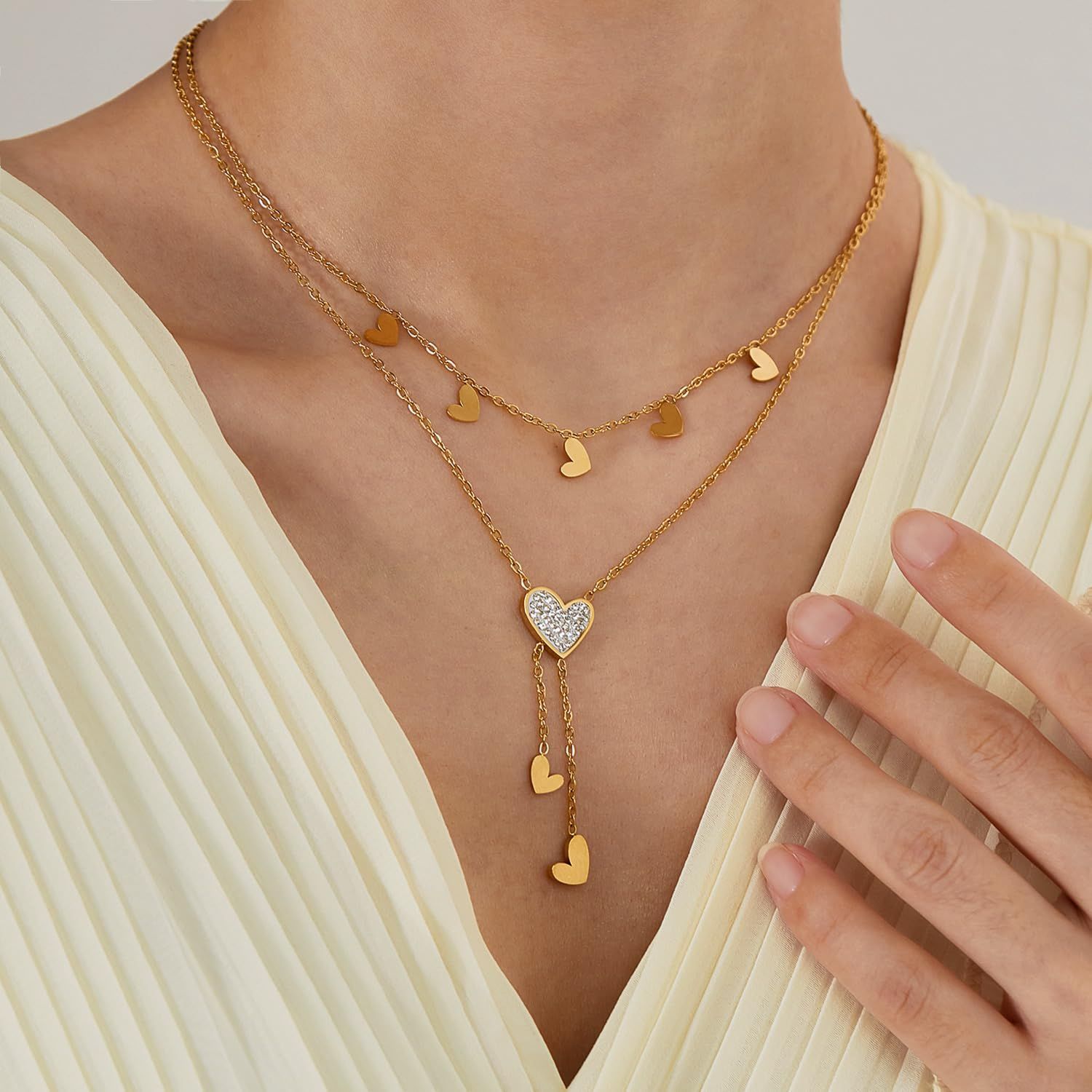 新着商品】[Deelfel] ネックレス レディース ハートチャーム