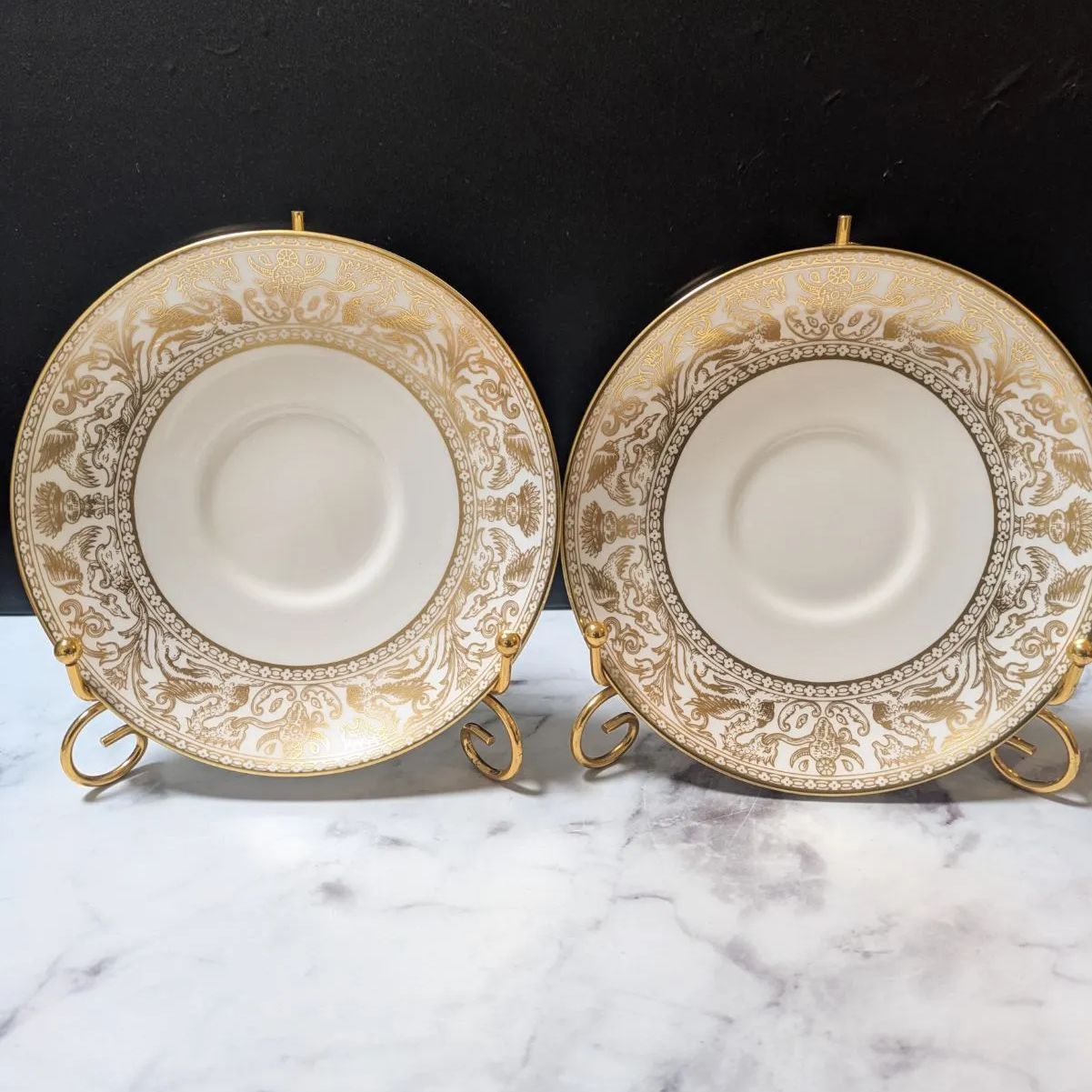 黒壺 ウェッジウッド フロレンティーン ゴールド カップ＆ソーサー