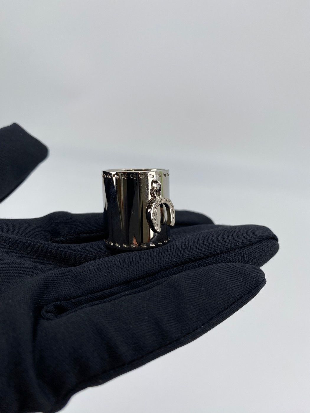HERMES メタル ホースシュー スカーフリング シルバー 9345 HERMES エルメス メタル ホースシュー スカーフリング シルバー