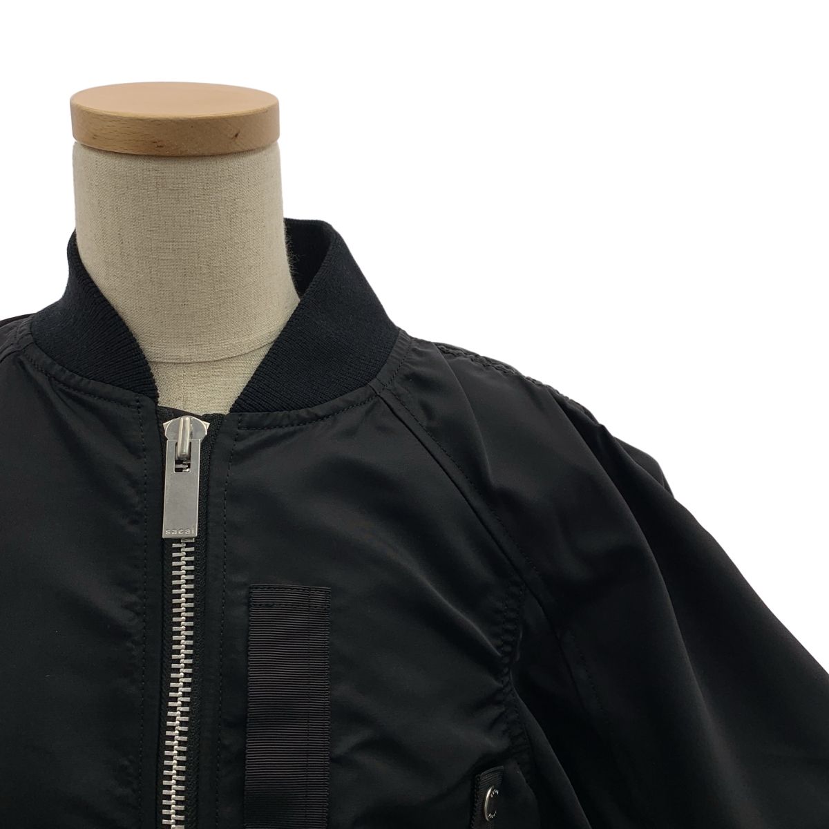 sacai サカイ Nylon Twill Blouson ナイロン ツイル ボンバー ジャケット 1 ブラック レディース