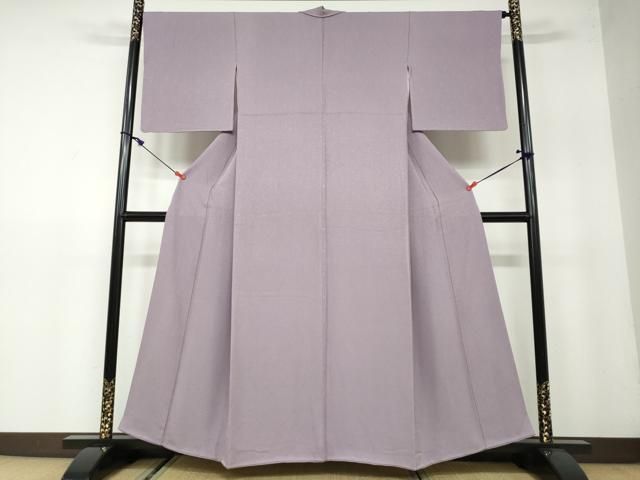 平和屋着物 上質な色無地 花唐草地紋 紅藤色 正絹 DAAW5533ud