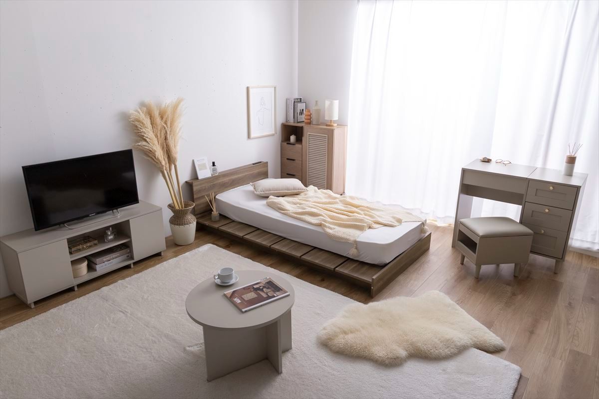 Yuseong幅100cm幅広すのこローベッド ヘッドボードタイプ