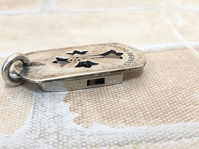 クロームハーツ ドッグタグ Cross Dagger LA Fuck You 中古】 フェイク