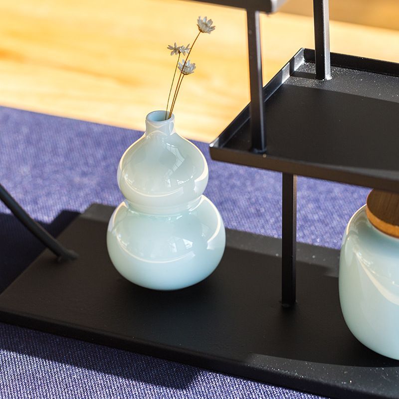 小さめスリムな机上ラック 卓上ラック ミニラック 机上ラック 鉄棚 黒 鉄加工 黒皮鉄 卓上収納ラック デスク上置棚 インテリア おしゃれ シンプル フレーム 感 オープンラック オープンシェルフ 店舗什器 観葉植物 茶器 収納 小物入れ 棚 飾り棚