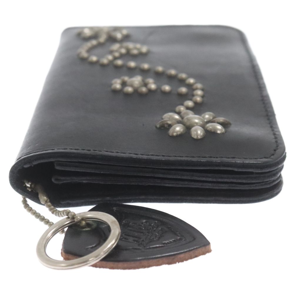 HTC (エイチティーシー) フラワー スタッズ スナップ レザー ロング