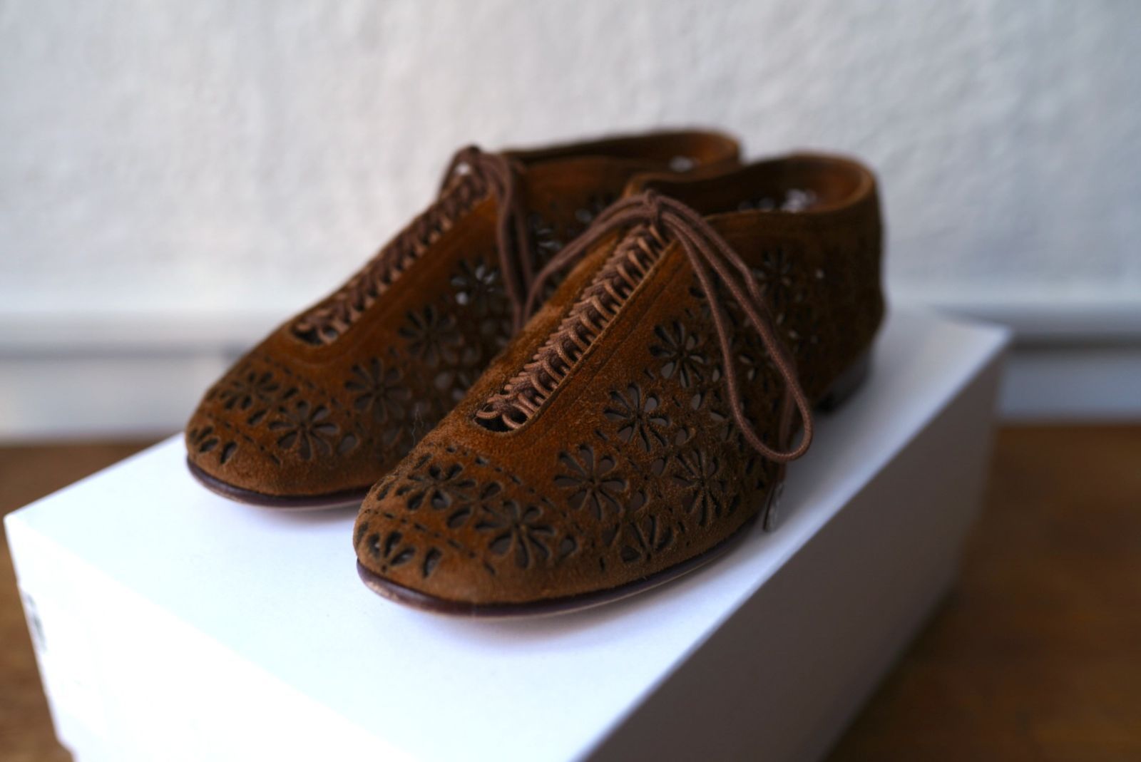 24SS STYLE.8_016 CORD CUT 透かし模様クードゥーレザーシューズ 