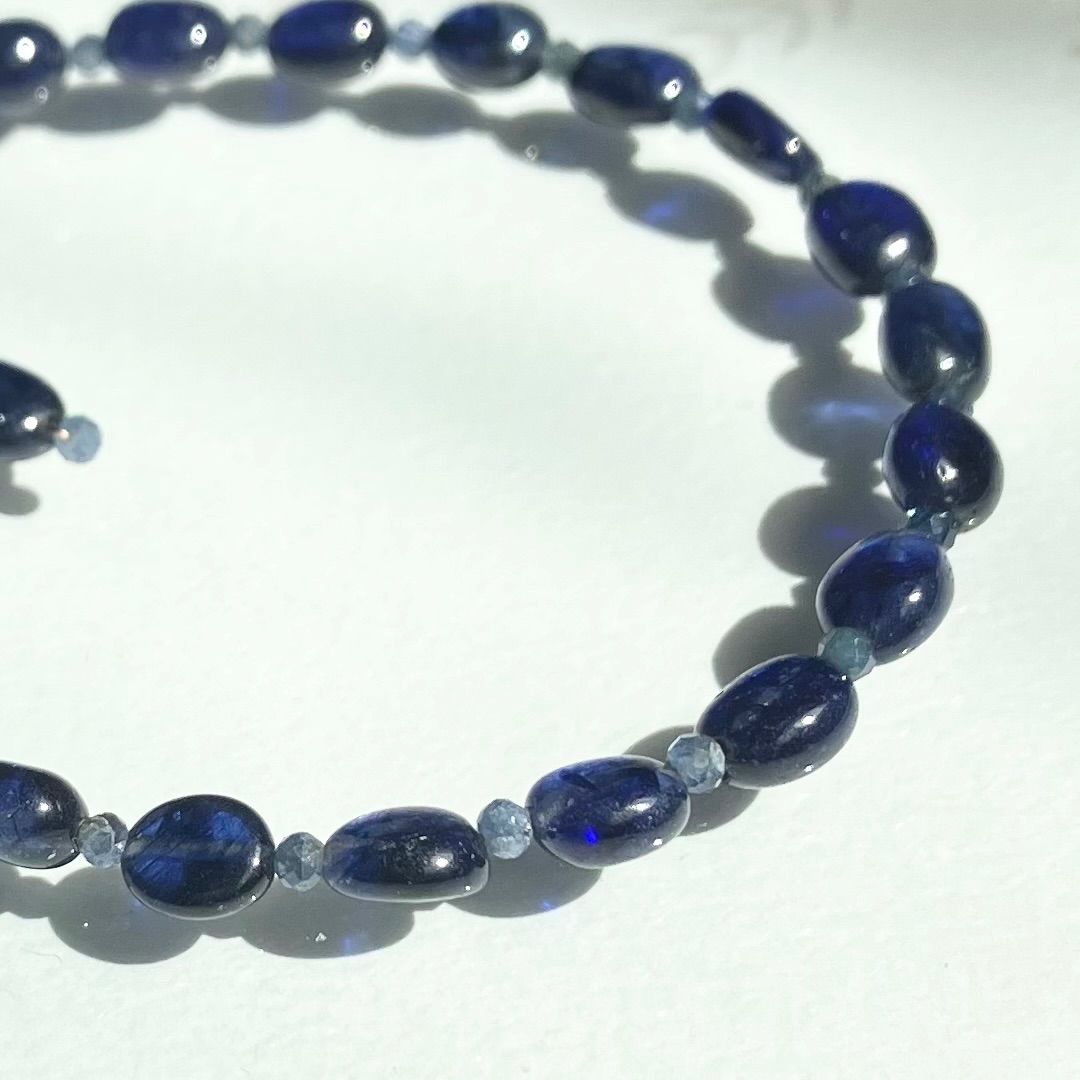 14kgf  ブルーサファイアのブレスレット◝✩ ブルーサファイア サファイア ブレスレット 14kgf ブレスレット