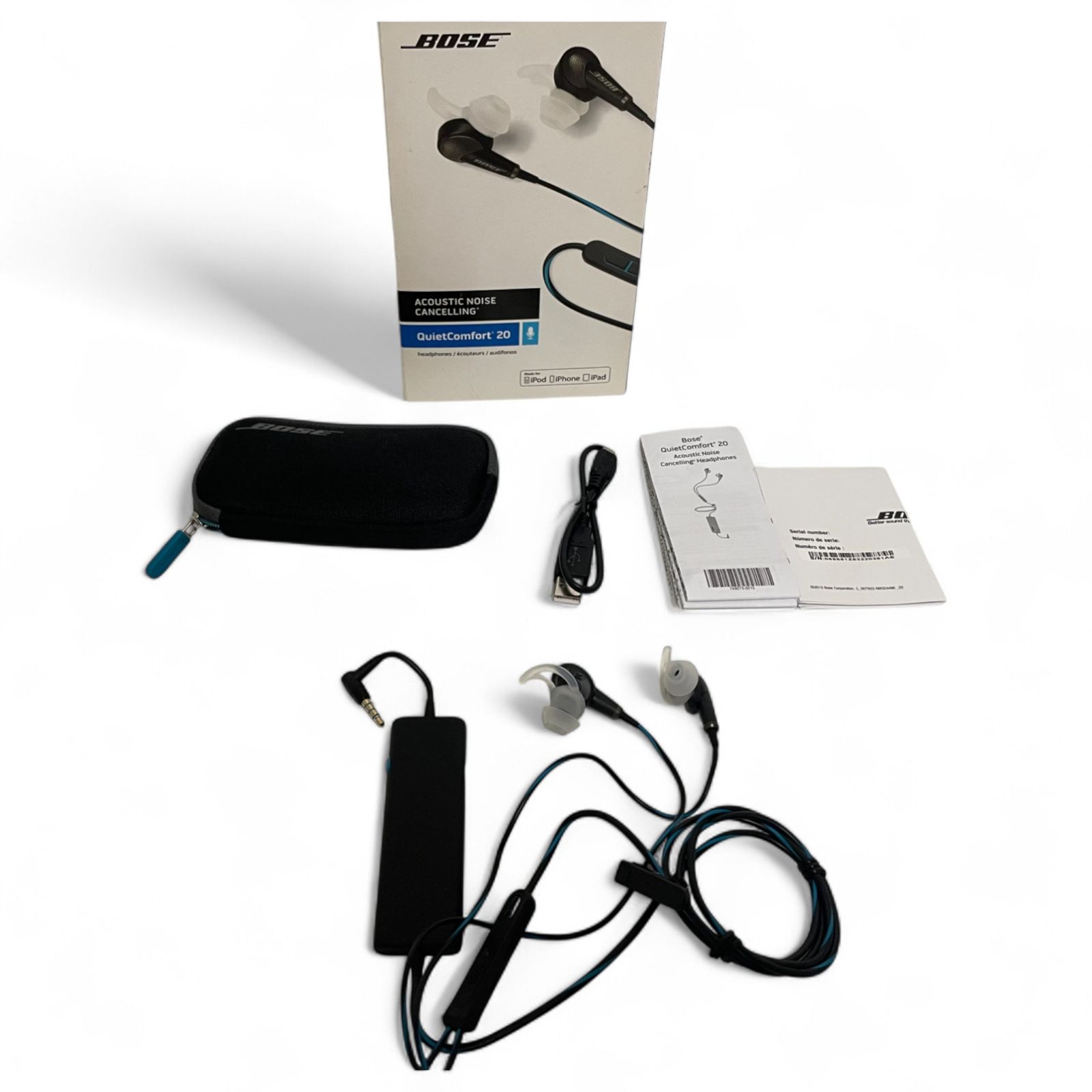 ○ ボーズ BOSE イヤホン QuietComfort 20 ブラック Acoustic Noise